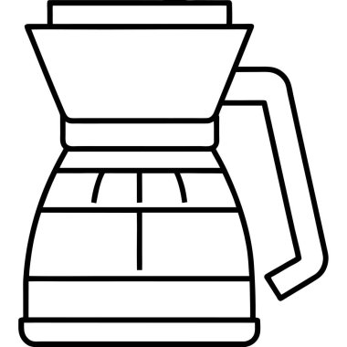 Coffee Maker Line Art Coloring Page