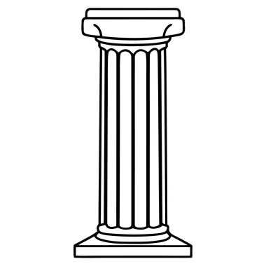 Column Pillar Line Art Coloring Page