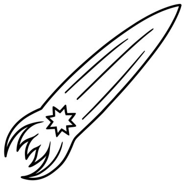 Comet Line Art Coloring Page