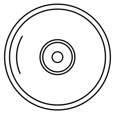 Compact Disc CD Outline Line Art Coloring Page