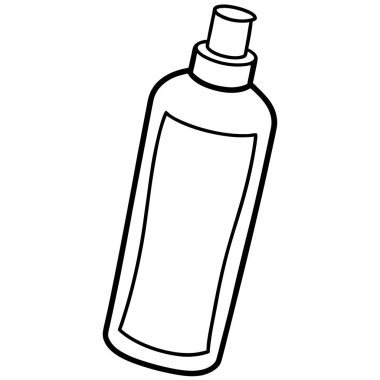 Conditioner Bottle Line Art Coloring Page