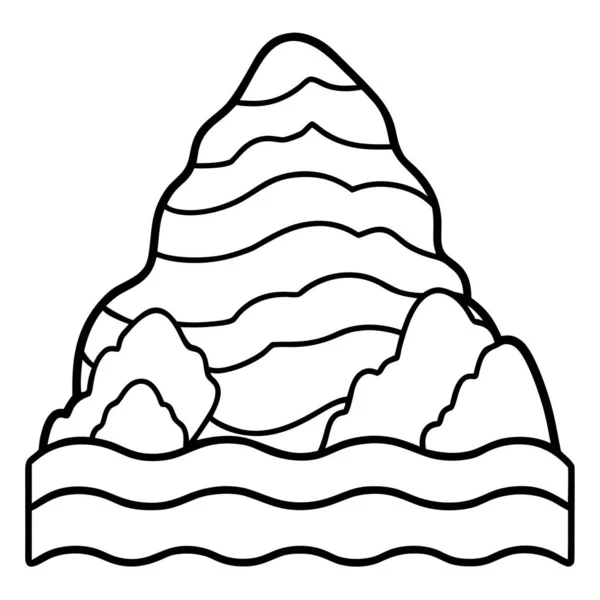 Coastal Rocks Pattern Line Art Coloring Page