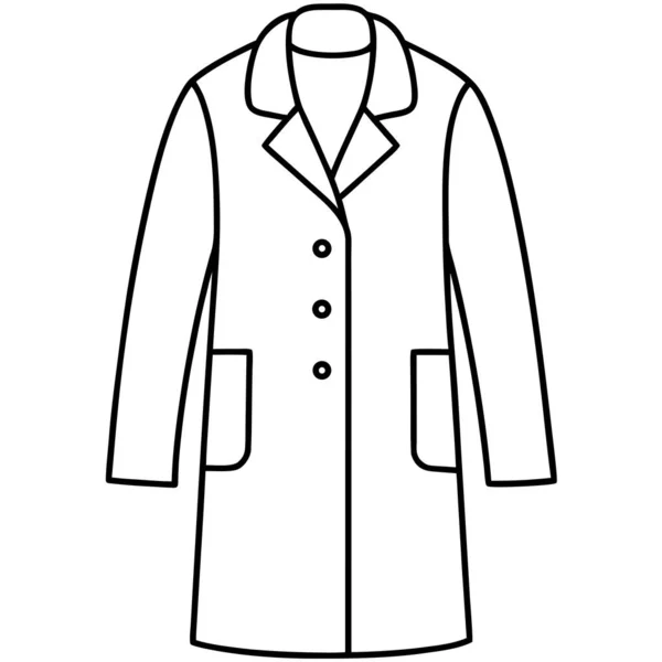 Coat Line Art Coloring Page