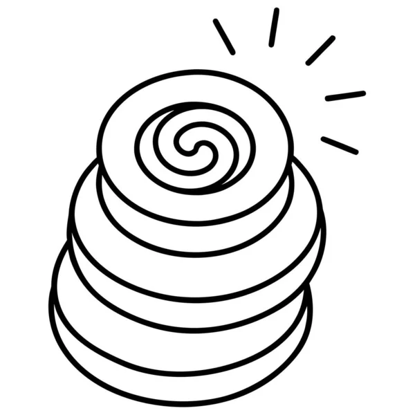 Coins Stack With Spiral Rays Mandala Line Art Coloring Page