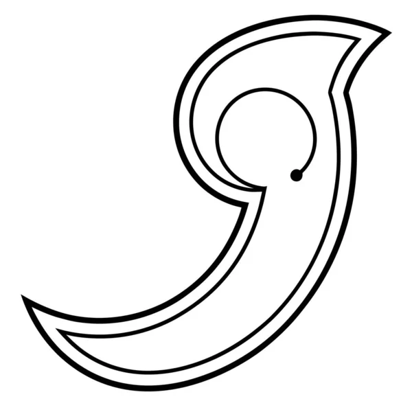 Comma Symbol Line Art Coloring Page