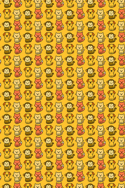 бесшовный фон с мультяшными милыми совами