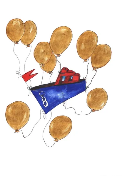 Soyut suluboya tekne,