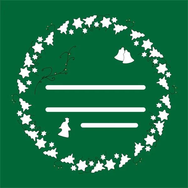 Yıldızlar şeklinde beyaz zencefilli Noel çelengi, Noel ağaçları, bayram dilekleri için bir melekle çan.