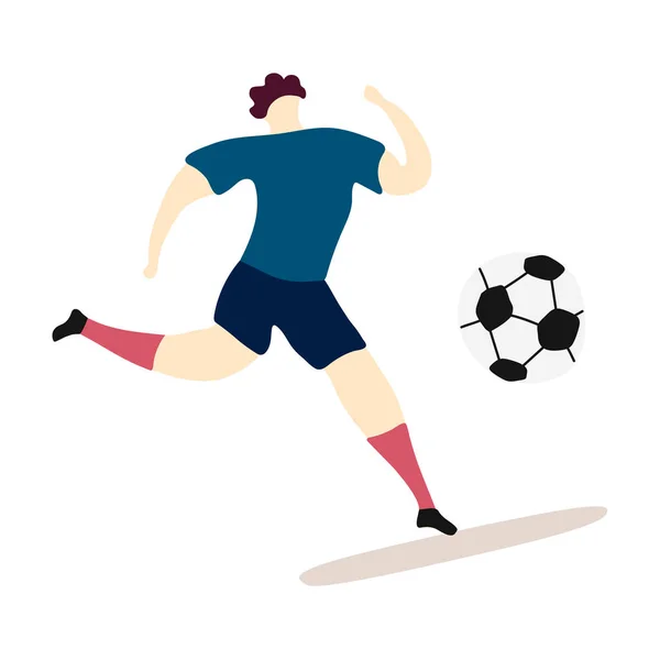 Jeu Football Illustration Couleur Dessinée Main Hommes Vêtements Sport Personnages — Image vectorielle