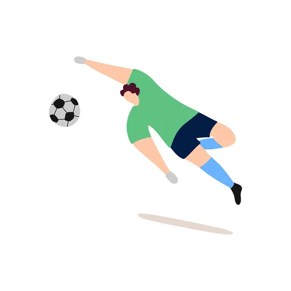 Football Játék Kézzel Rajzolt Színes Illusztráció Labdarúgó — Stock Vector