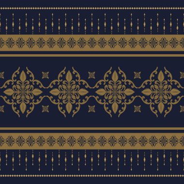 Klas Altın ve Siyah İşlemeli Örgü. Zarif Çiçek Parşömen Süsleme Şeridi. Duvar kağıdı, halı, halı, ambalaj, Batik, Gizemli Lüks Filigran Barok Her türlü Dekorasyon İç Tekstil İçin İlham Alındı