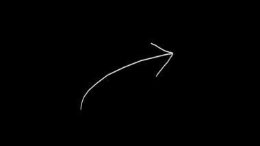 Hareket eden el, yön ve ilerlemeyi gösteren eğri bir ok çiziyor