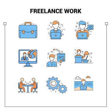 Hindistancevizi ağaçlarının siluetleriyle, rahatlatıcı mavi tonlarında güzel tropikal plaj manzarası. Yaz, tatil ve seyahat temaları için mükemmel tasarım unsuru. Yüksek kaliteli illüstrasyon, vektör eps dosyasını içerir.