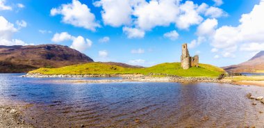 Loch Assynt Ardvreck kale kalıntıları