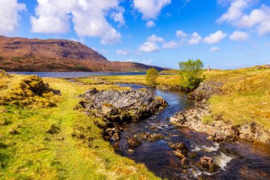 Loch Assynt Ardvreck kale kalıntıları