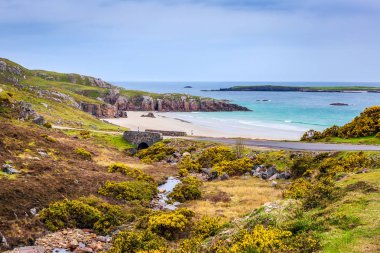 Durness çevre Sango Bay beach