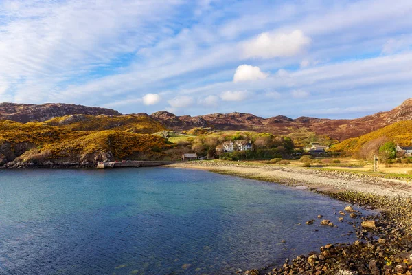 Die Landschaft Des Dorfes Scourie Schottischen Hochland — Stockfoto