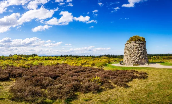 Memorial Cairn Campo Batalha Culloden Perto Inverness — Fotografia de Stock