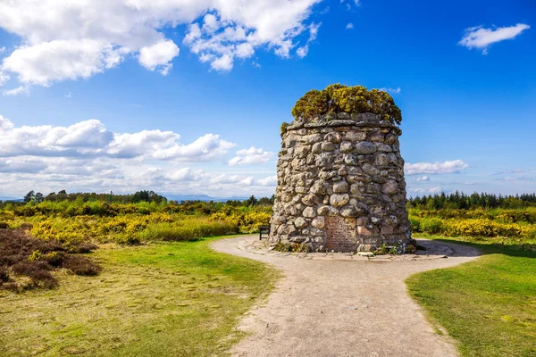 Memorial Cairn Campo Batalha Culloden Perto Inverness — Fotografia de Stock