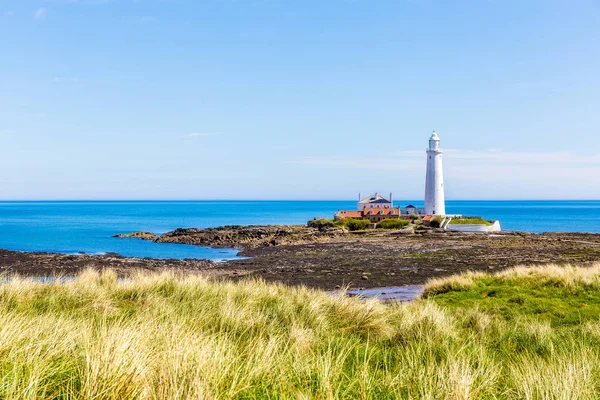 Marys Lighthouse Marys Island — Stock Photo, Image