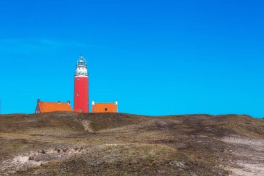 Lighthouse Eierland on the dutch island Texel clipart
