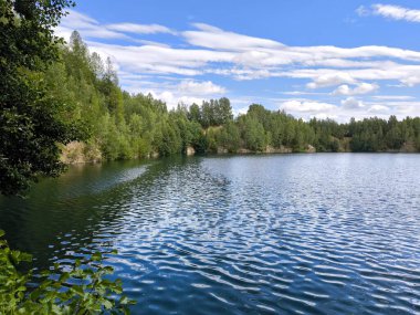 Parktaki gölün güzel manzarası