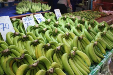 Yeşil Muz Khlong Toei Market Bangkok, Tayland