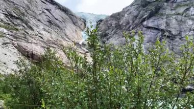 Ice Briksdalsbreen in Norway 4K