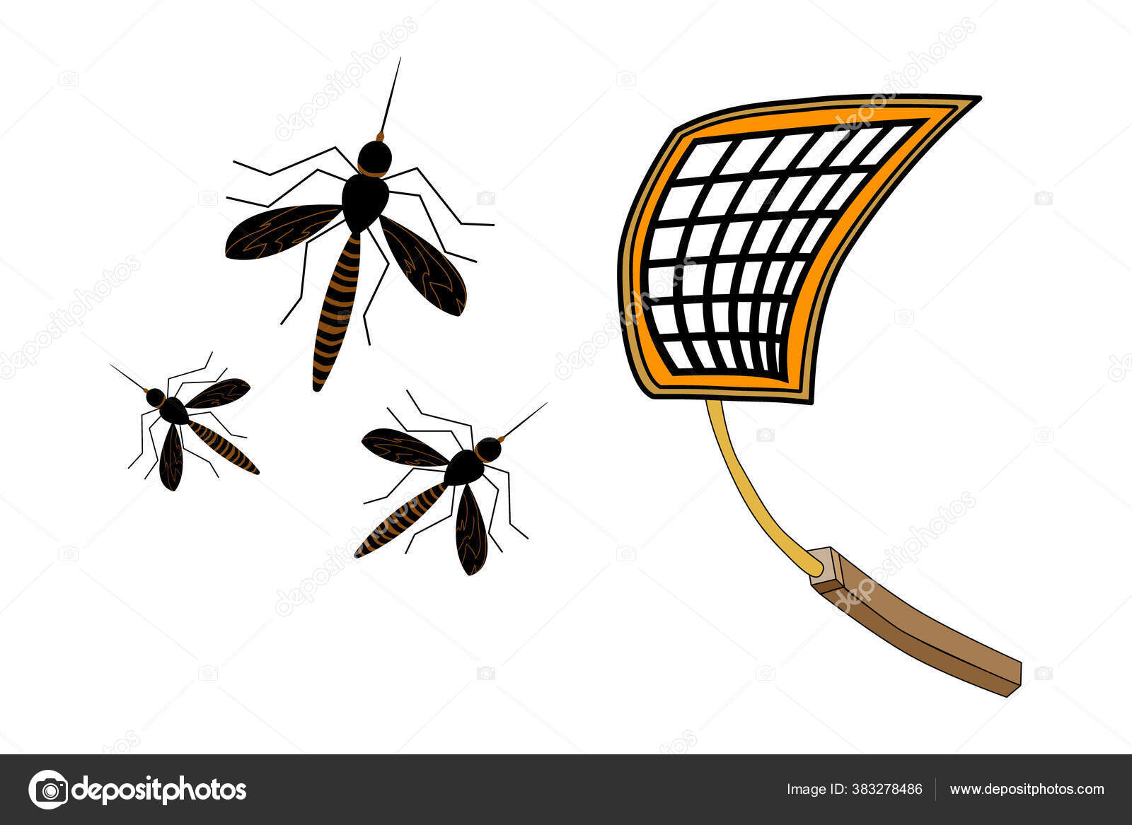 Death mosquito cartoon Vector Art Stock Images | Depositphotos