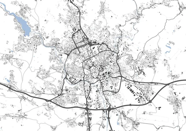 Mapy Drogowej Miasta Brno — Wektor stockowy