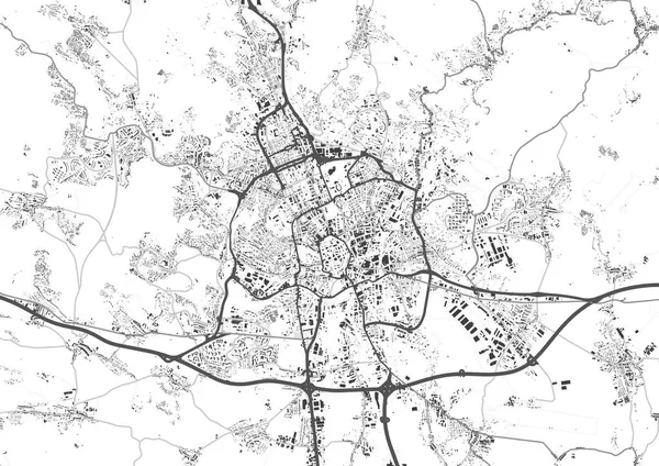 Mapa Miasta Brno Republika Czeska Drogi — Wektor stockowy