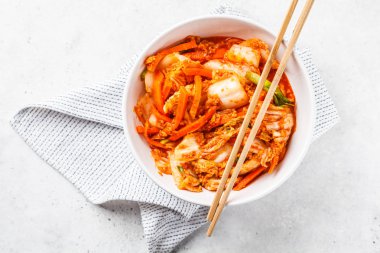 Kimchi lahana beyaz kase