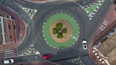 Polop Döner Döner Trafik Zaman Çizelgesi Hava Üst Görünümü