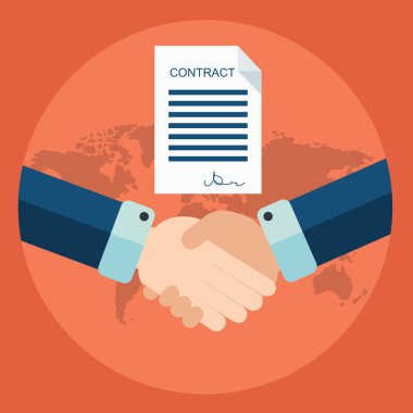 El sıkışma. Düz tasarımda sözleşme kavramı.