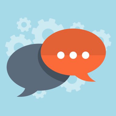 Konuşma balonu arka plan. Sohbet vektör çizim.