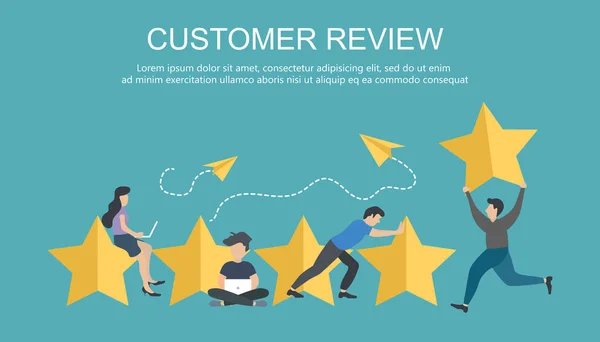 Concept Van Feedback Getuigenissen Berichten Meldingen Beoordeling Customer Service Illustratie — Stockvector