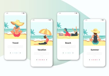 Seyahat prim vektörü için kullanıcı arayüzü kiti
