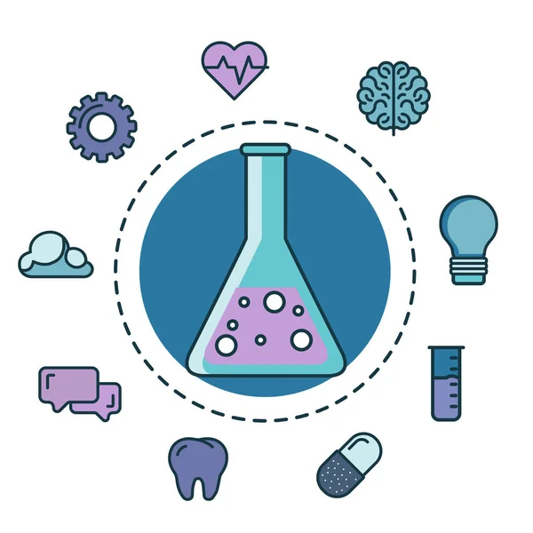 아이콘을 시험관입니다 일러스트 — 스톡 벡터