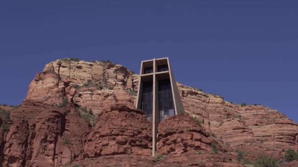 Iglesia 4K en la roca en Sedona, AZ — Vídeos de Stock