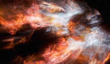 colorful space nebula - 3D illustration