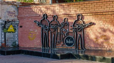 Ekaterinburg, Rusya Federasyonu - Haziran, 2018 anıt Beatles