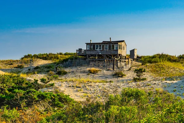 Písečné Duny House Trávy Provincelands Cape Cod Nás — Stock fotografie