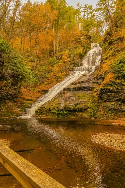 Dingmans Falls Waterval Poconos Bergen Pennsylvania Ons — Stockfoto