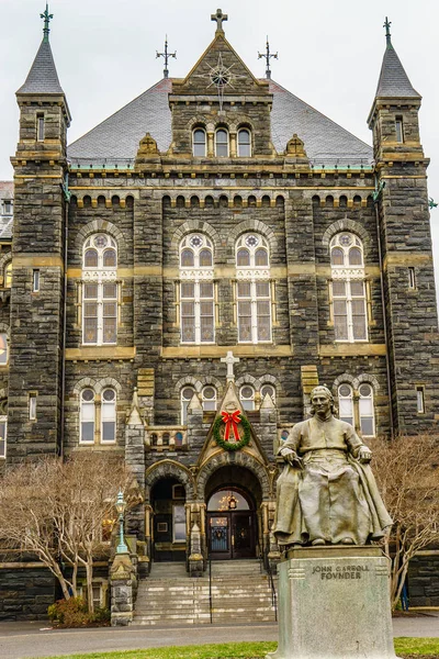 Washington, Dc, Usa 18 prosince, 2016healy Hall, na Georgetownské univerzitě ve Washingtonu — Stock fotografie