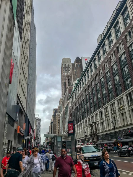 New York City, Manhattan, United States -July, 2018 streets, building and people of Manhattan. — Stock Photo, Image