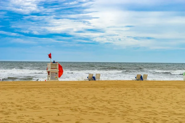 Virginia Beach morgon slutet av säsongen falla Lifegurd på plikt, Virginia Beach, Virginia — Stockfoto