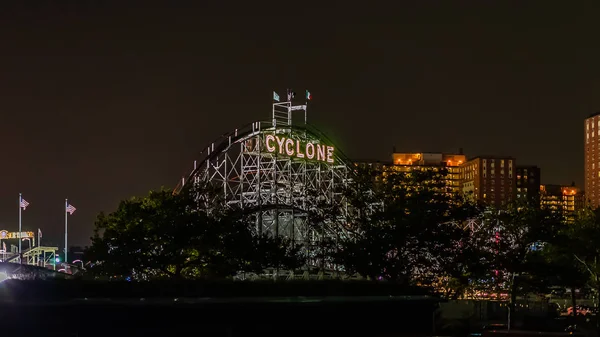 Coney Island Luna Park at night Brooklyn New York US. — Stock Photo, Image