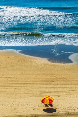 Myrtle Beach Güney Carolina Myrtle Beach beachfront güneş şemsiyesi iki plaj sandalye