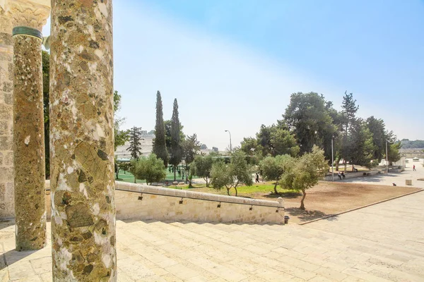Ściana wewnętrzna wzgórze Świątynne starego miasta w Jerozolimie. Izrael — Zdjęcie stockowe