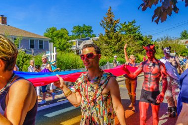 Provincetown, Massachusetts Us - 17 Ağustos 2017 Yürüyenler 